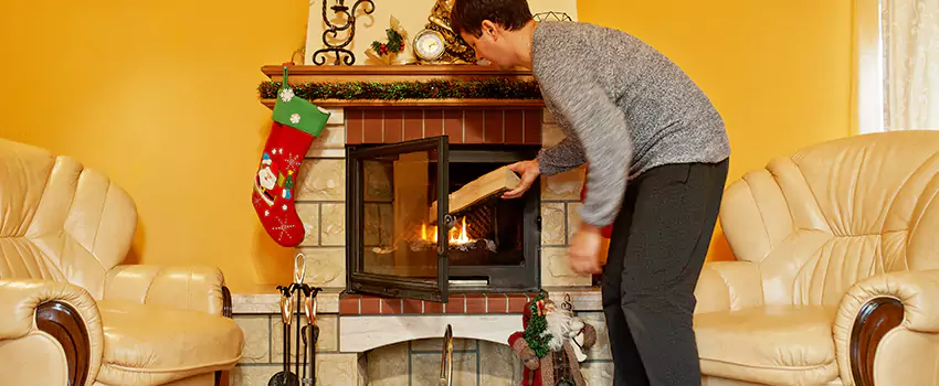 Rusted Metal Fireplace Restoration in Punta Gorda, Florida